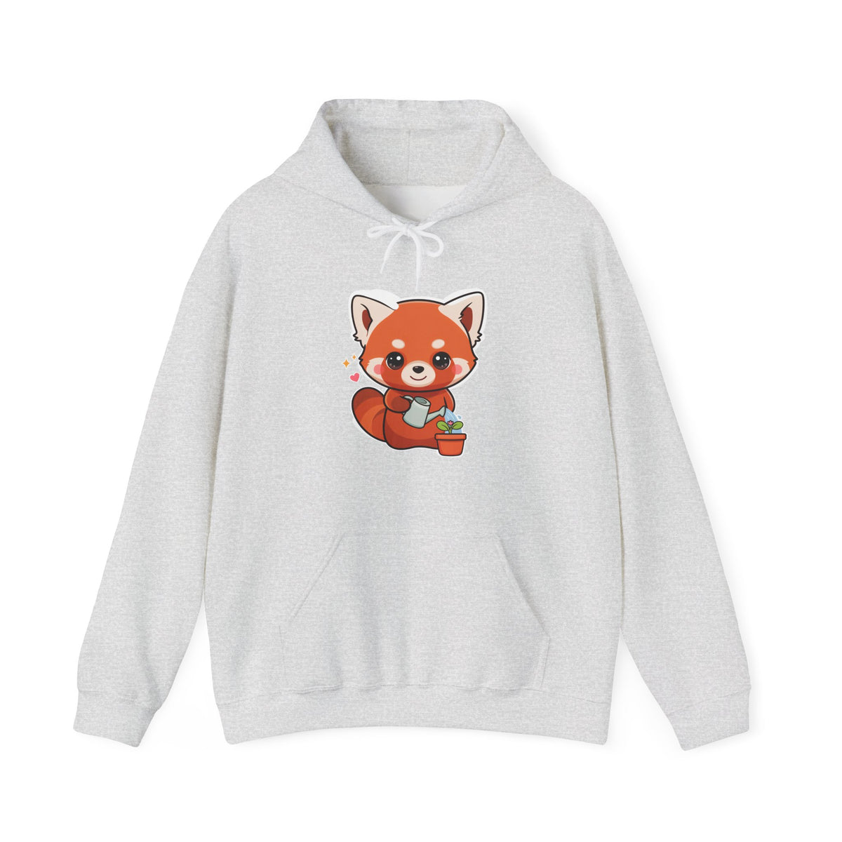 Kawaii Red Panda Hoodie for Cozy Plant Care Days
