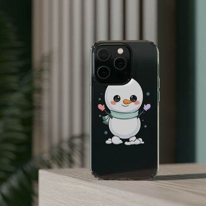 Kawaii Snowman Clear Impact-Resistant Case