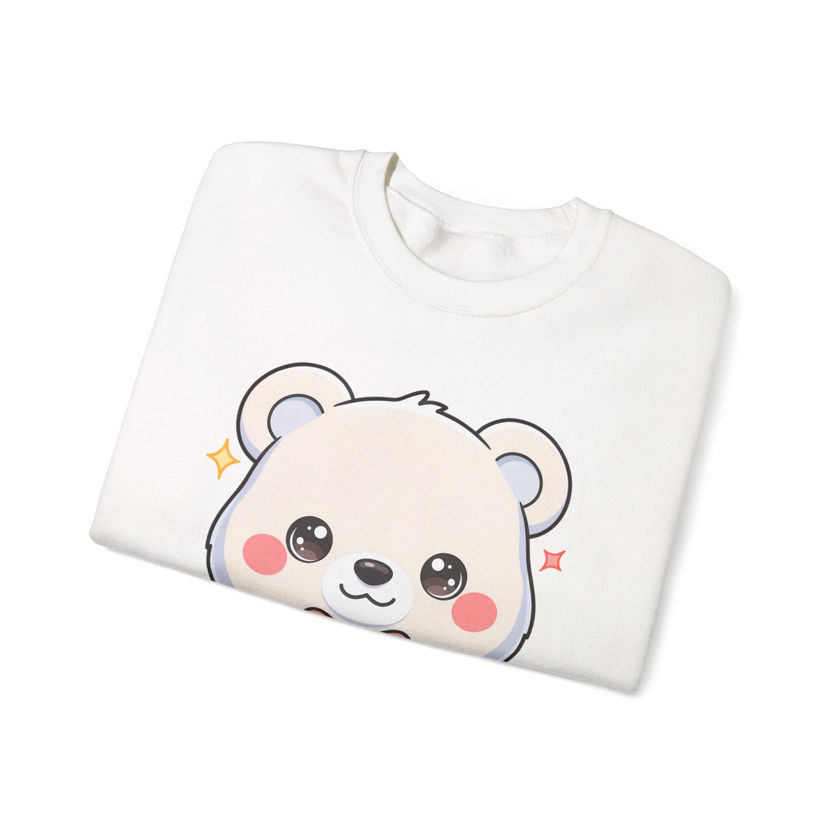 Kawaii Polar Bear Sweatshirt, Cute Gift-Giving Cub