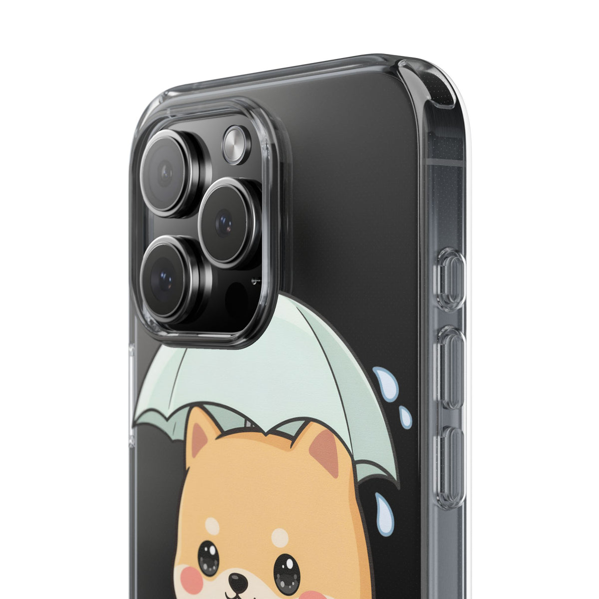 Shiba Inu Phone Case, Kawaii Rainy Day Pup