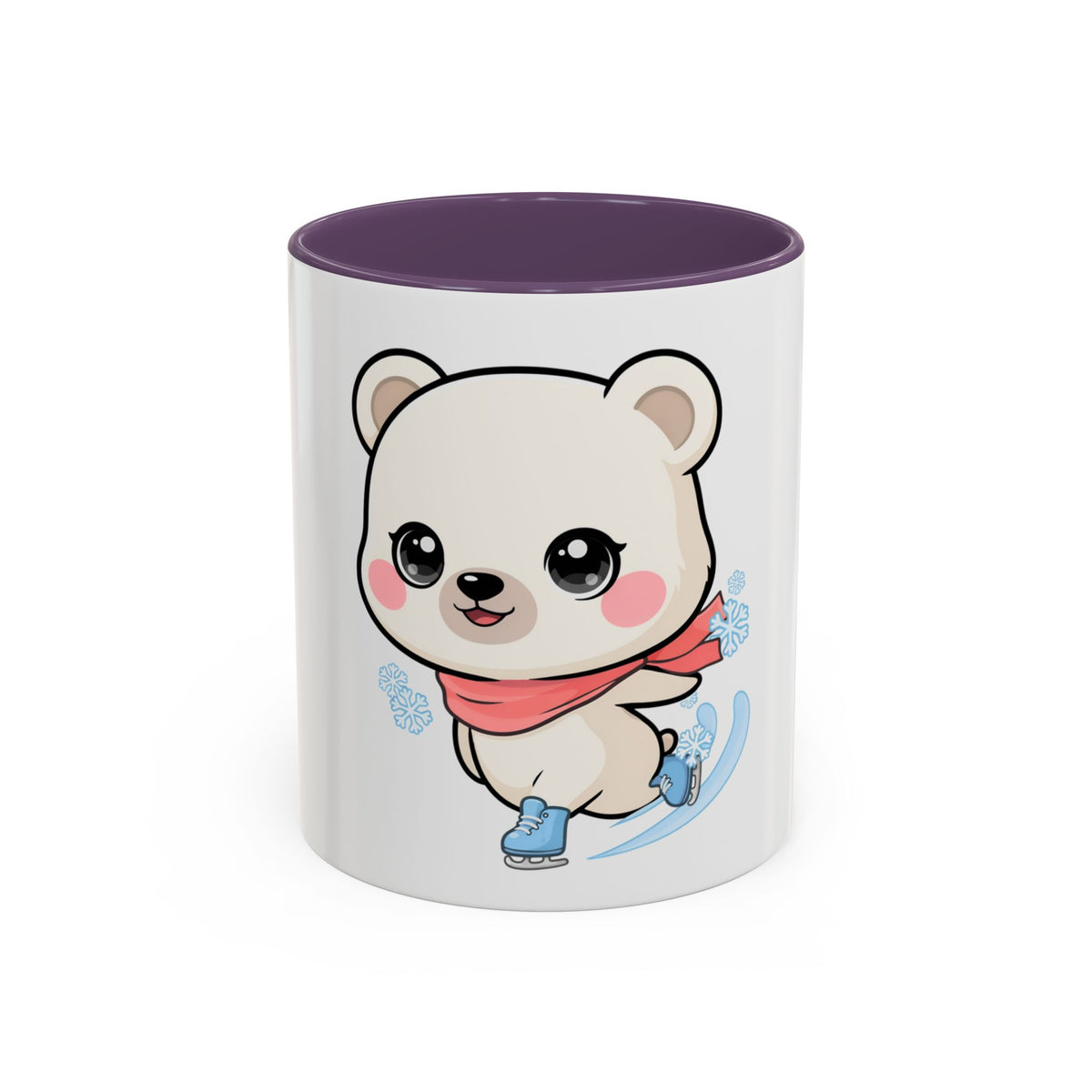 Polar Bear Ice Skating Mug – Cute Accent Coffee Mug