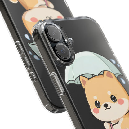 Shiba Inu Phone Case, Kawaii Rainy Day Pup