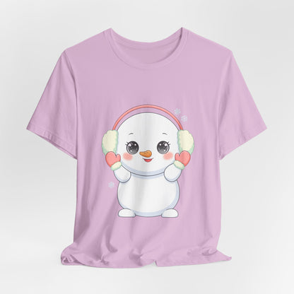 Kawaii Snowman T-Shirt for Cute Winter Style