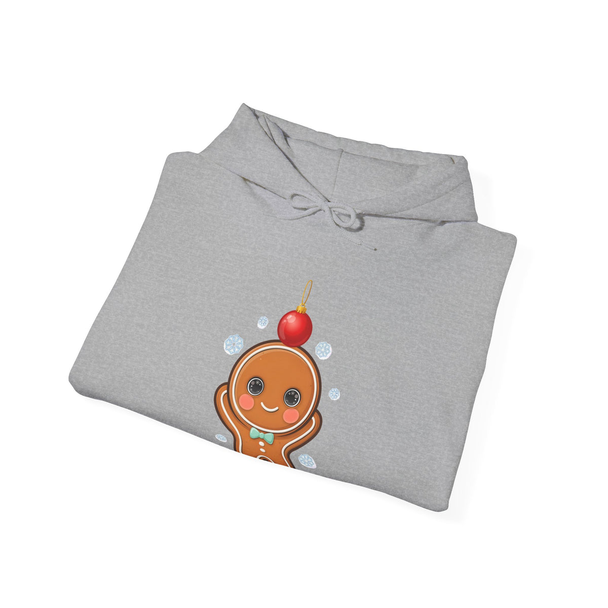 Kawaii Gingerbread Hoodie, Cute Christmas Holiday Sweatshirt
