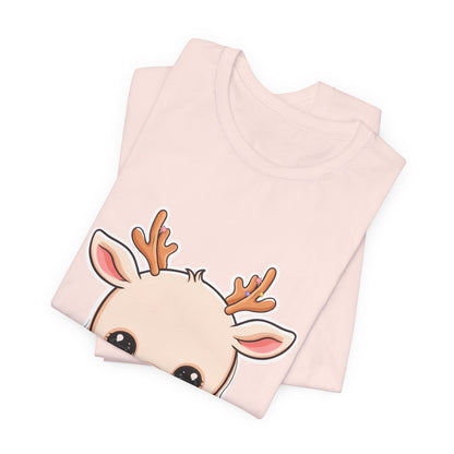 Kawaii Reindeer T-Shirt for Cozy Holiday Errands