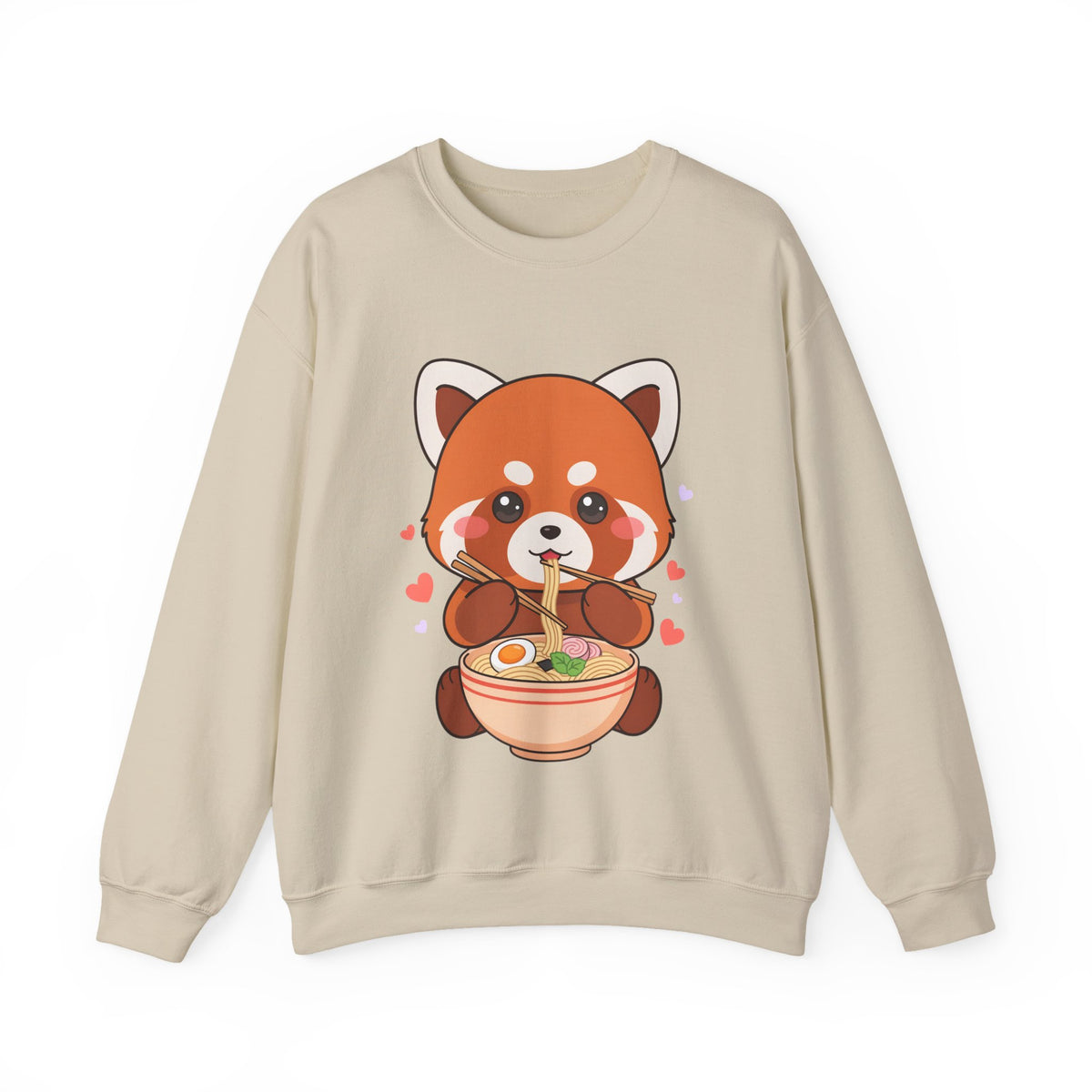 Kawaii Red Panda Ramen Sweatshirt for Cozy Foodie Days