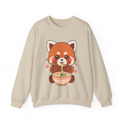 Kawaii Red Panda Ramen Sweatshirt for Cozy Foodie Days