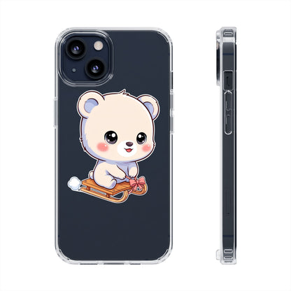 Kawaii Polar Bear Phone Case, Cute Winter Gift