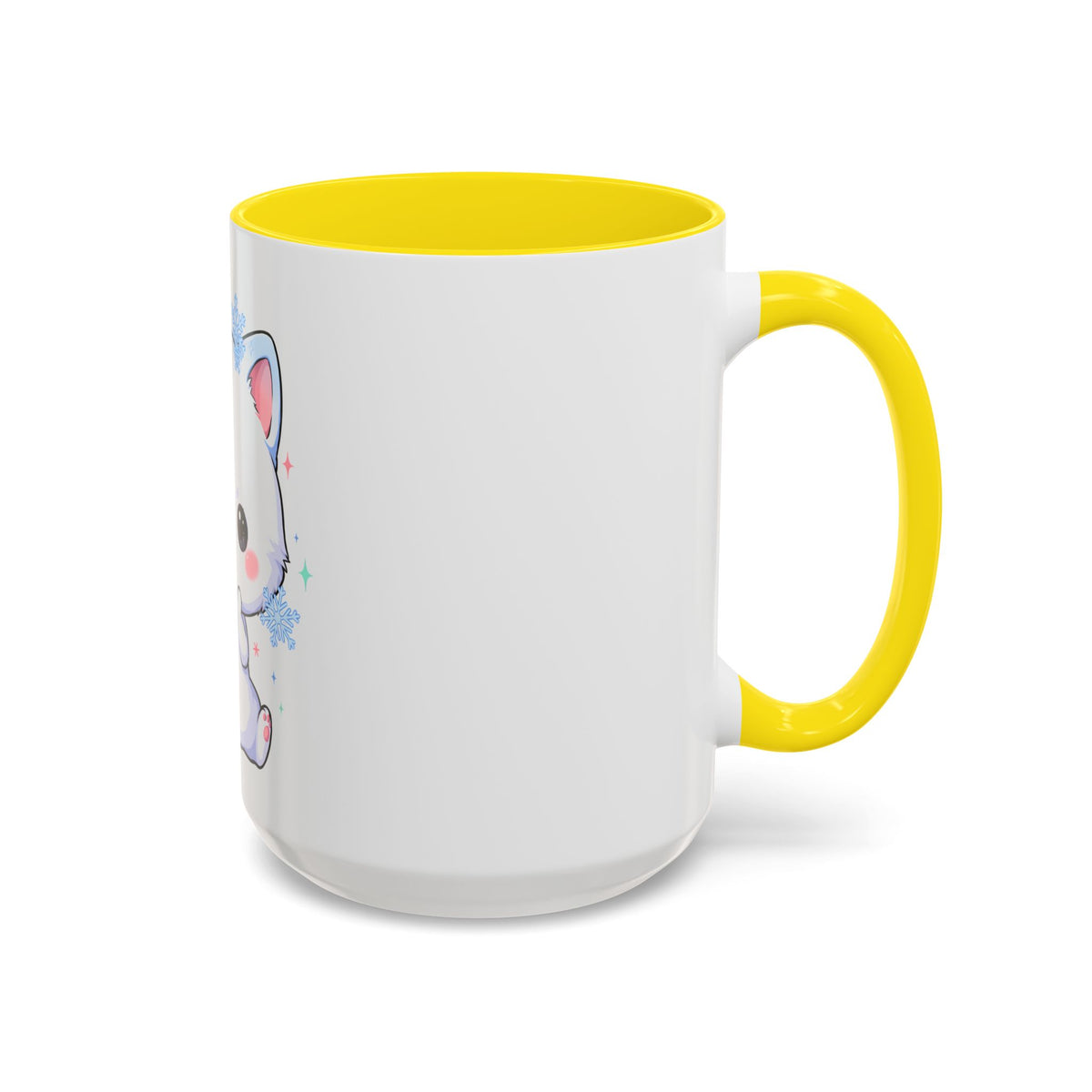 Kawaii Arctic Fox Accent Coffee Mug for Cozy Mornings