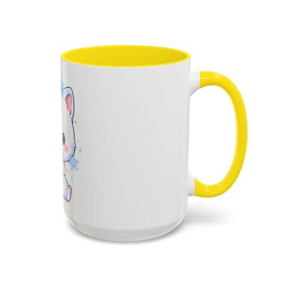 Kawaii Arctic Fox Accent Coffee Mug for Cozy Mornings