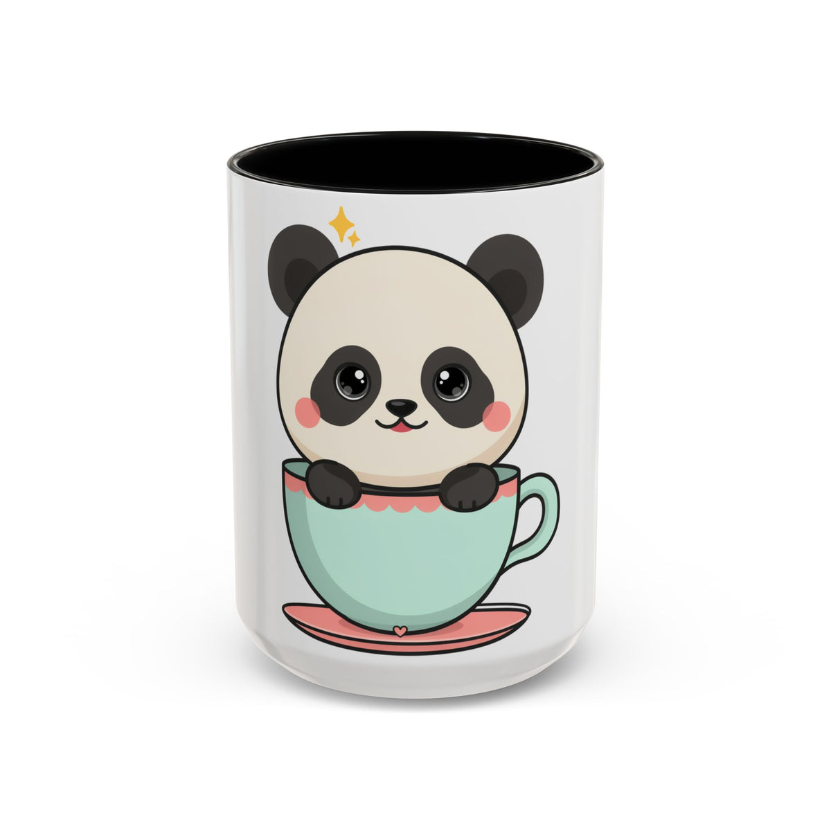 Kawaii Panda Accent Coffee Mug for Panda Lovers