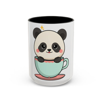Kawaii Panda Accent Coffee Mug for Panda Lovers