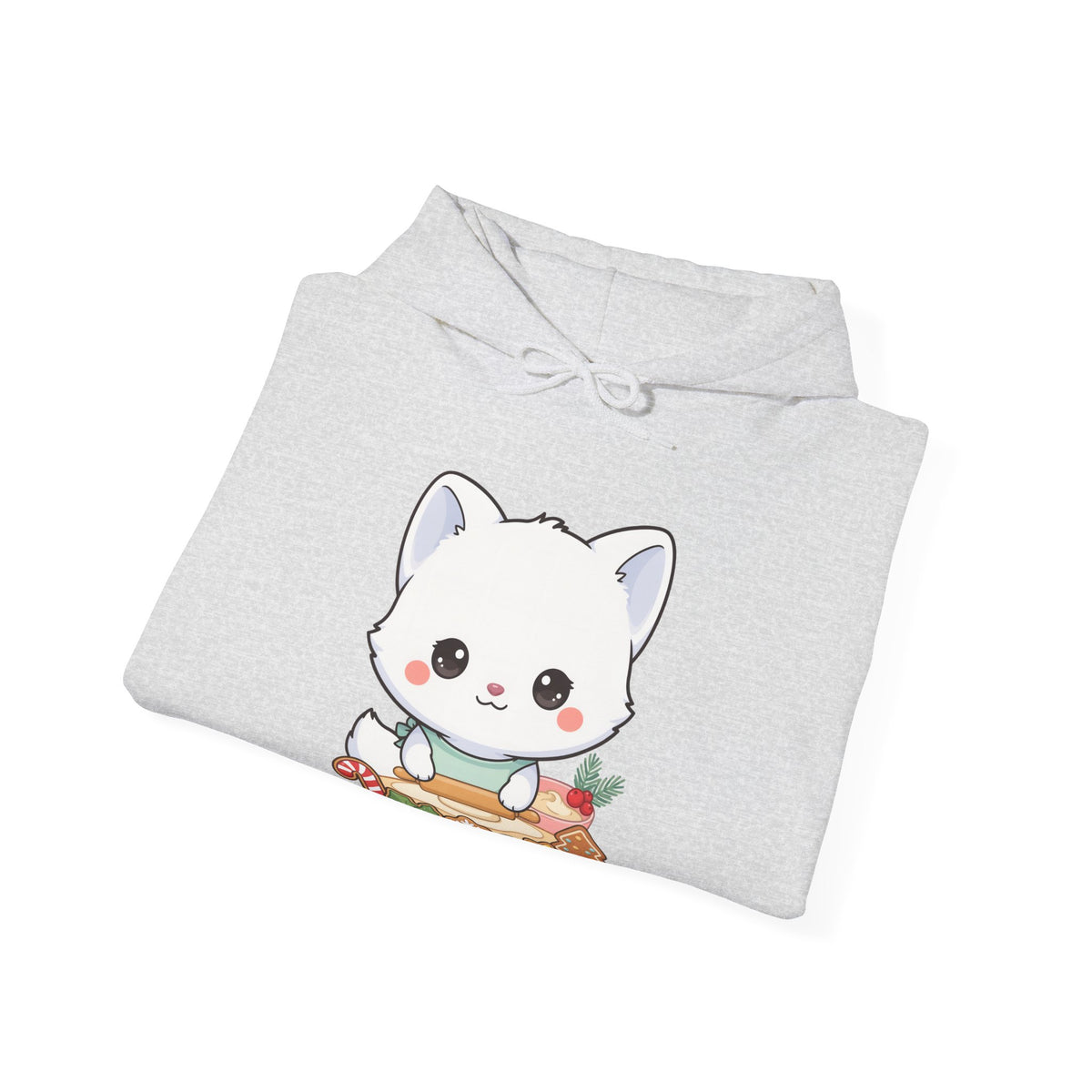 Christmas Fox Baking Hoodie, Kawaii Cookie Baker Sweatshirt