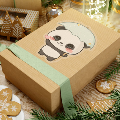 Kawaii Panda Umbrella Sticker for Cute Rainy Day Decor