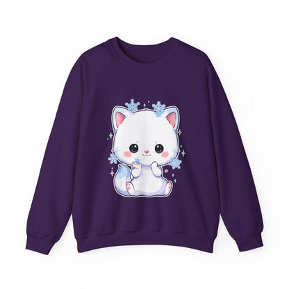 Kawaii Arctic Fox Sweatshirt for Cute Winter Animal Lovers