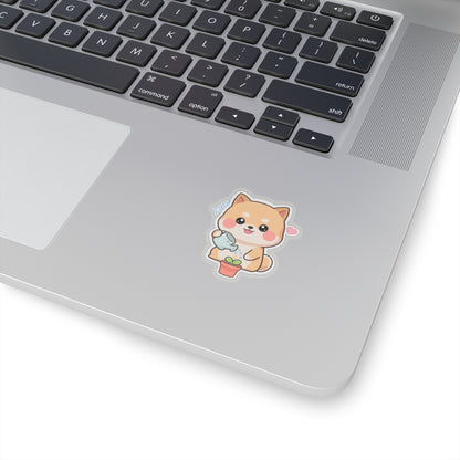 Shiba Inu Plant Lover Sticker for Cute Decor