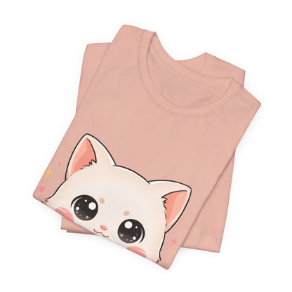Kawaii Cat Artist T-Shirt for Creative Cat Lovers
