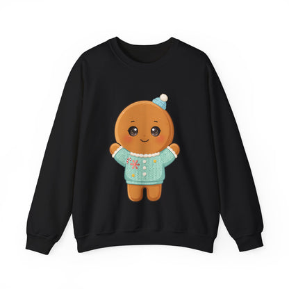 Kawaii Gingerbread Sweatshirt, Cute Christmas Crewneck