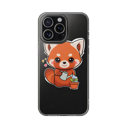 Red Panda Phone Case, Cute Plant Lover Gift