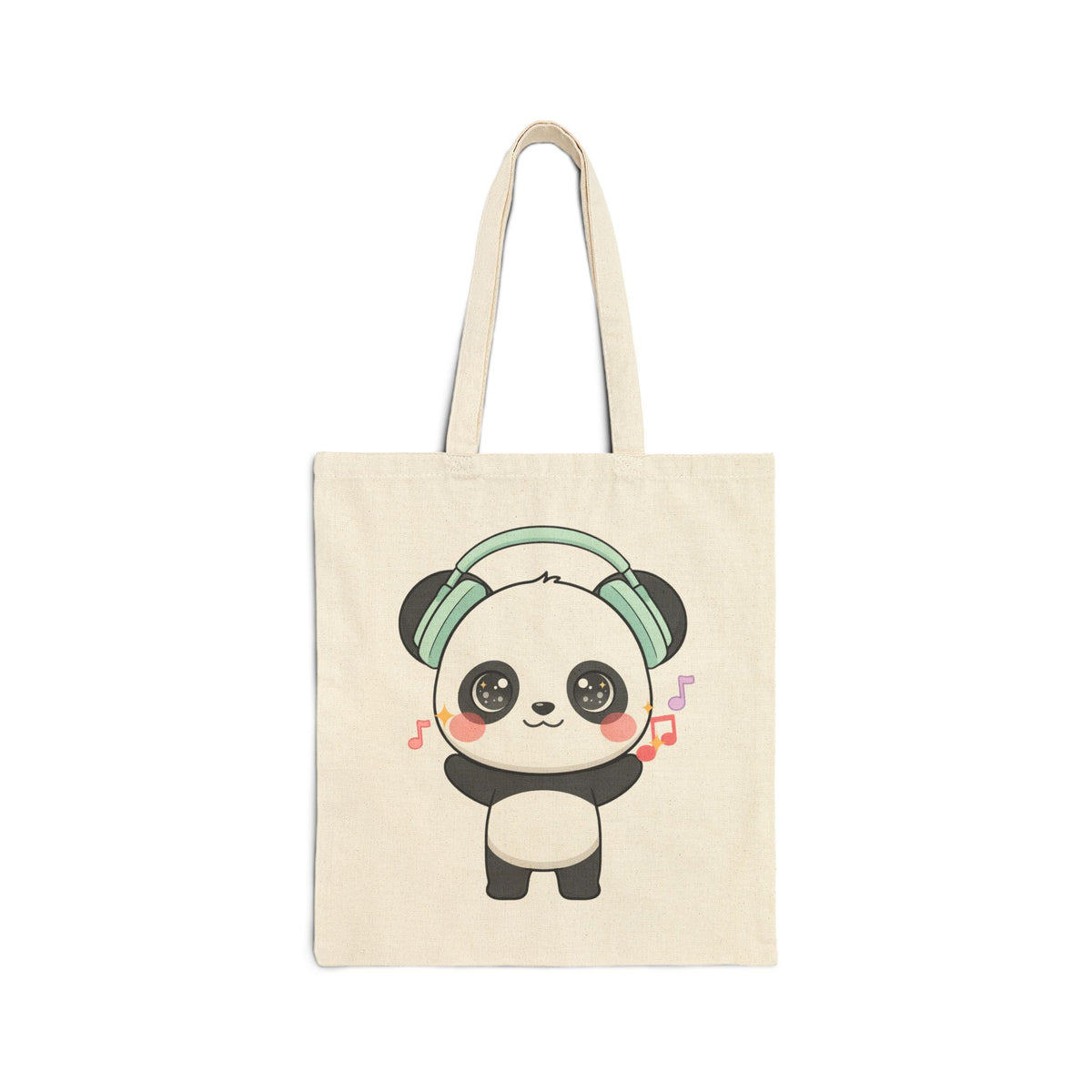 Kawaii Panda Tote Bag for Music Lovers