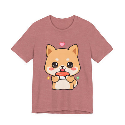 Kawaii Shiba Inu Sushi T-Shirt for Cute Food Lovers
