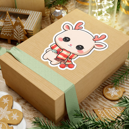 Kawaii Reindeer Sticker, Cute Christmas Gift for Journals