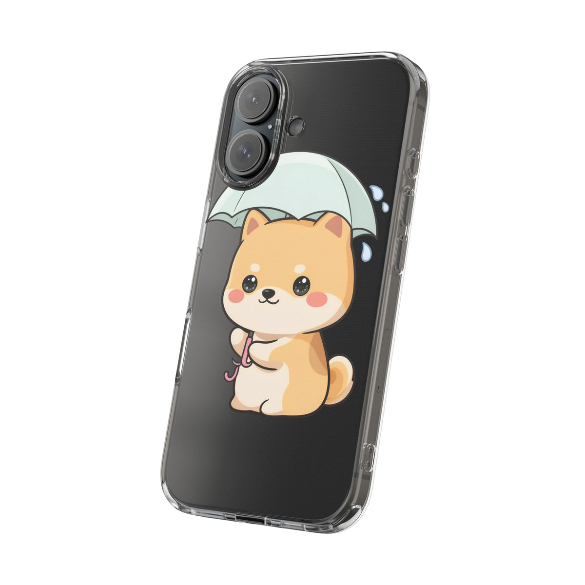 Shiba Inu Phone Case, Kawaii Rainy Day Pup
