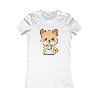 Kawaii Shiba Inu Tee for Cute Dog and Coffee Lovers