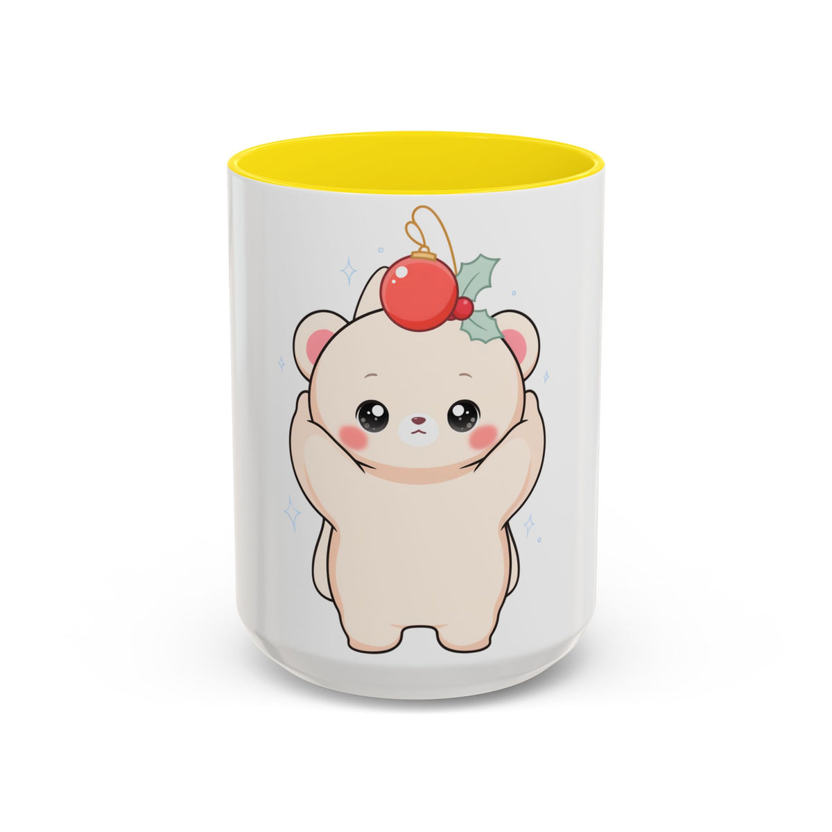 Christmas Polar Bear Mug, Cute Holiday Accent Coffee Mug