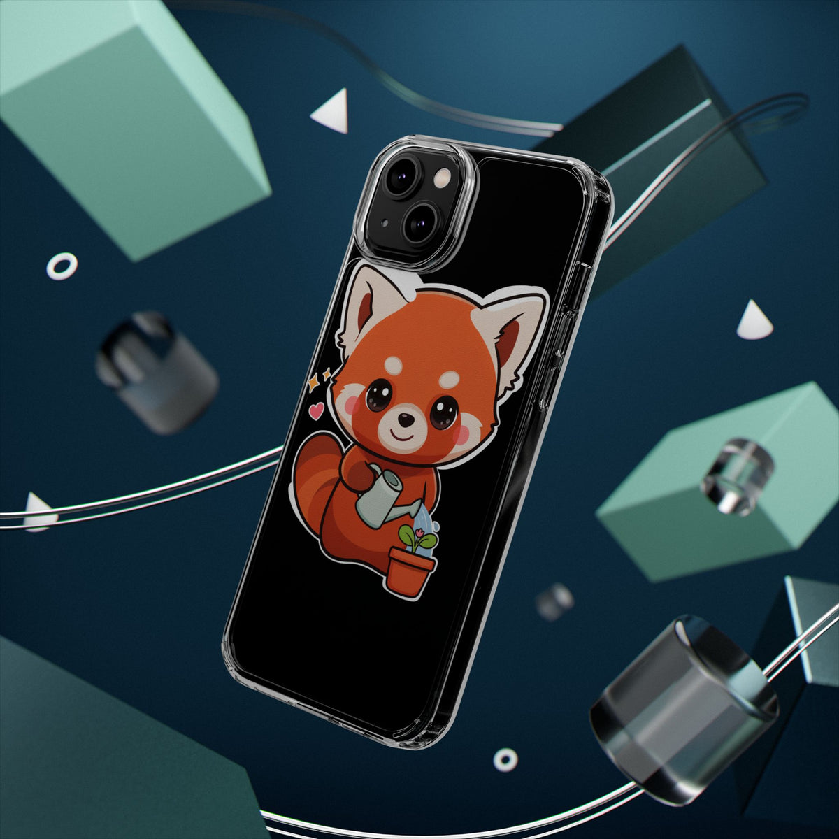 Red Panda Phone Case, Cute Plant Lover Gift