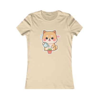 Kawaii Shiba Inu Plant Lover Women's Favorite Tee