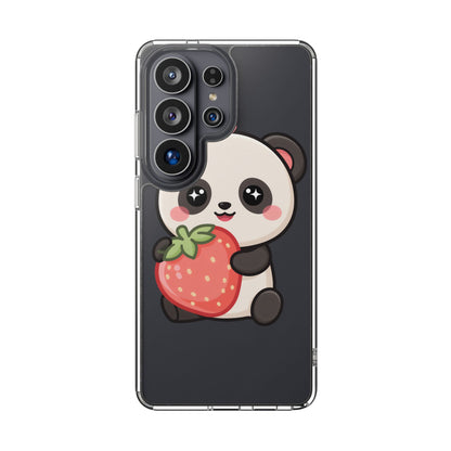 Kawaii Panda Phone Case, Sweet Strawberry Gift