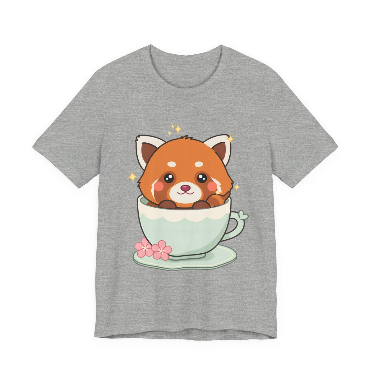 Kawaii Red Panda T-Shirt, Cute Tea Lover Gift