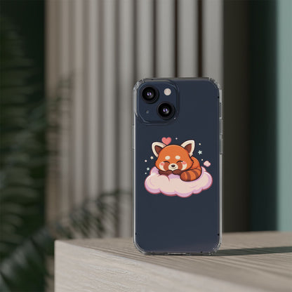 Cute Red Panda Phone Case, Dreamy Kawaii Cloud Art