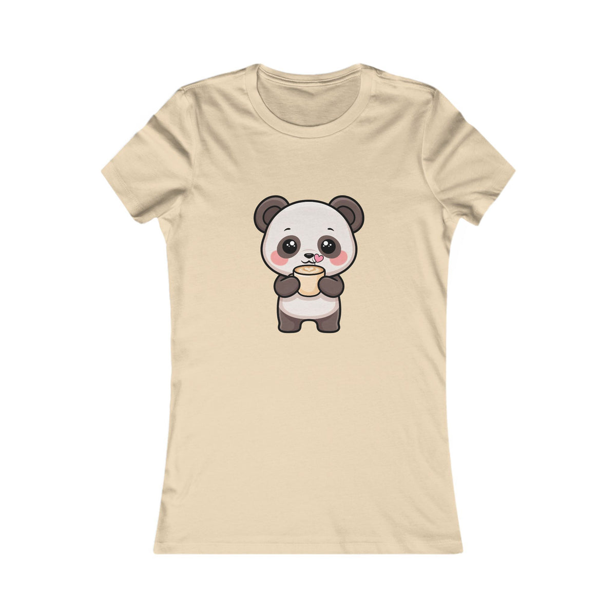 Kawaii Panda Latte T-Shirt for Coffee Lovers