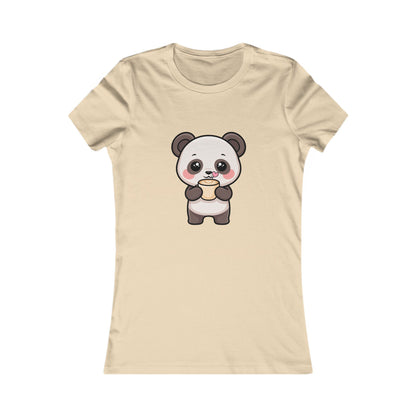 Kawaii Panda Latte T-Shirt for Coffee Lovers