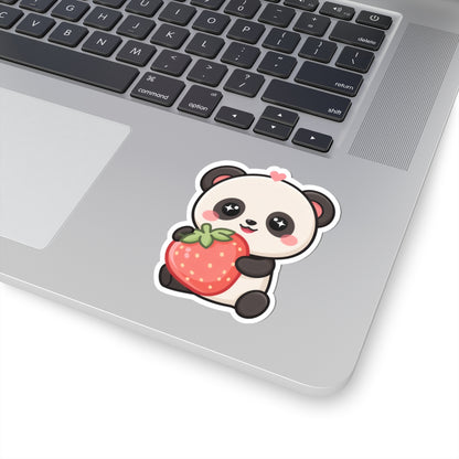 Kawaii Panda Strawberry Sticker for Sweet Little Joys