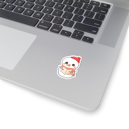 Kawaii Snowman Sticker for a Cozy Holiday Desk