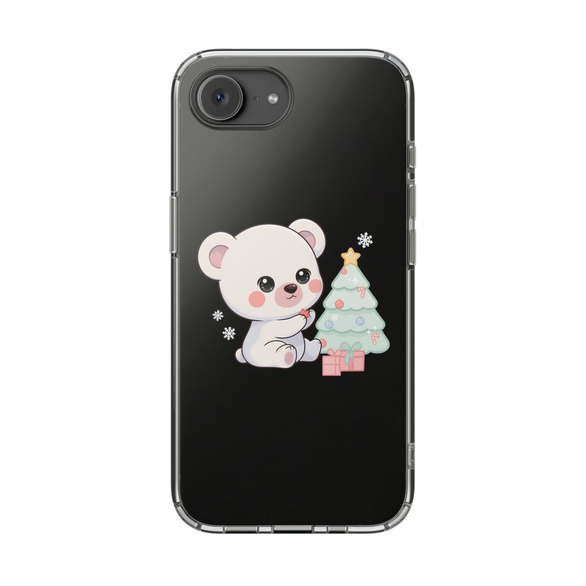 Christmas Polar Bear Phone Case, Kawaii Holiday Accessory
