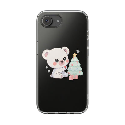 Christmas Polar Bear Phone Case, Kawaii Holiday Accessory