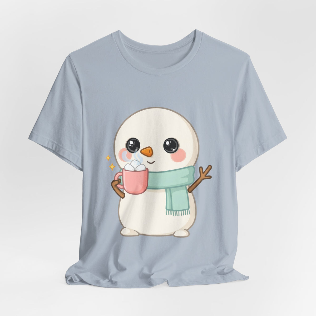 Kawaii Snowman T-Shirt for Cozy Cocoa Breaks