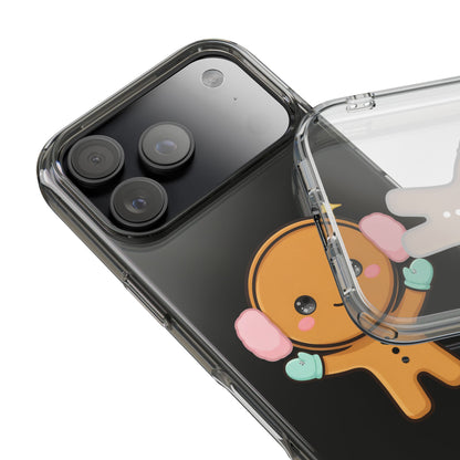 Kawaii Gingerbread Phone Case, Cute Winter Character