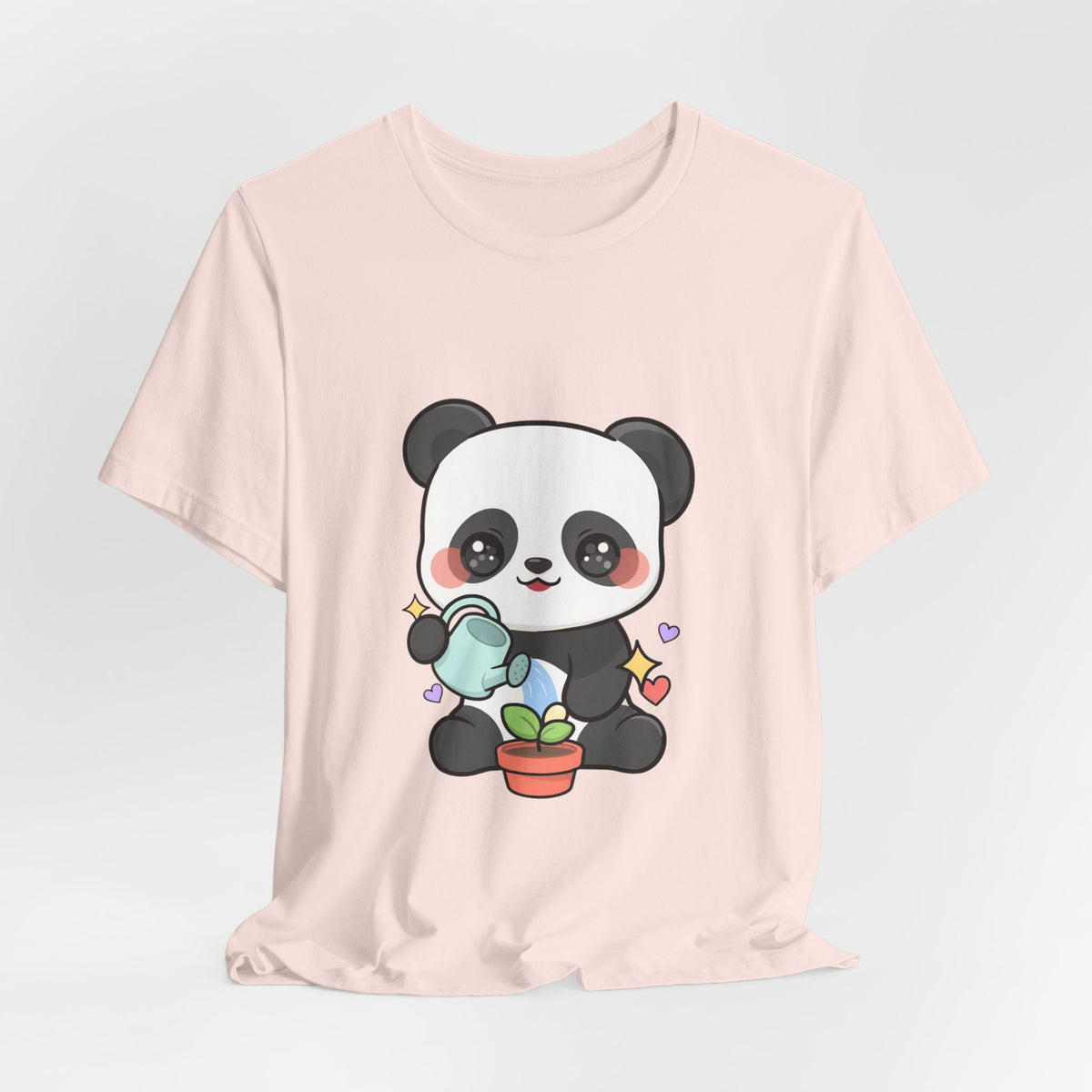 Kawaii Panda T-Shirt, Cute Plant Lover Gift