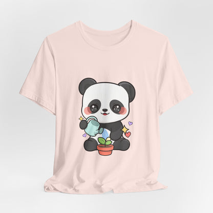Kawaii Panda T-Shirt, Cute Plant Lover Gift