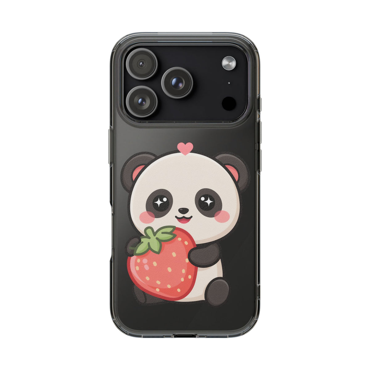Kawaii Panda Phone Case, Sweet Strawberry Gift
