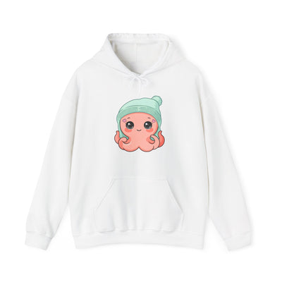Kawaii Octopus Hoodie, Cozy Chibi Sea Creature Sweatshirt