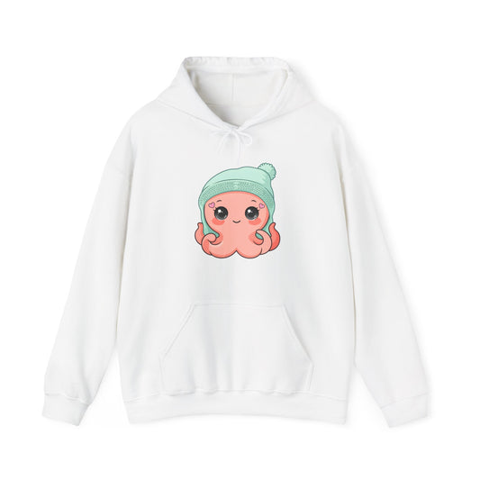 Kawaii Octopus Hoodie, Cozy Chibi Sea Creature Sweatshirt