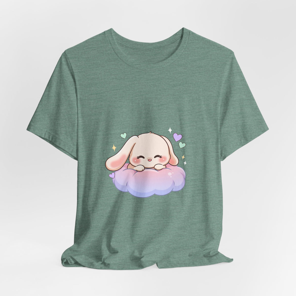 Kawaii Sleeping Bunny Tee, Cute Cloud Nap Unisex Shirt