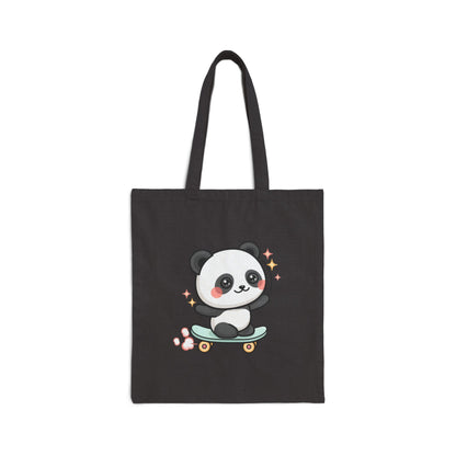 Kawaii Panda Tote Bag for Skateboarding Fans