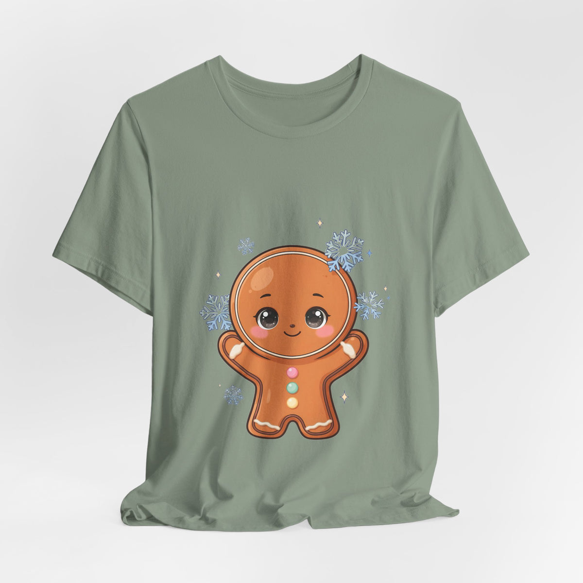 Kawaii Gingerbread Man T-Shirt for a Cozy Christmas Mood